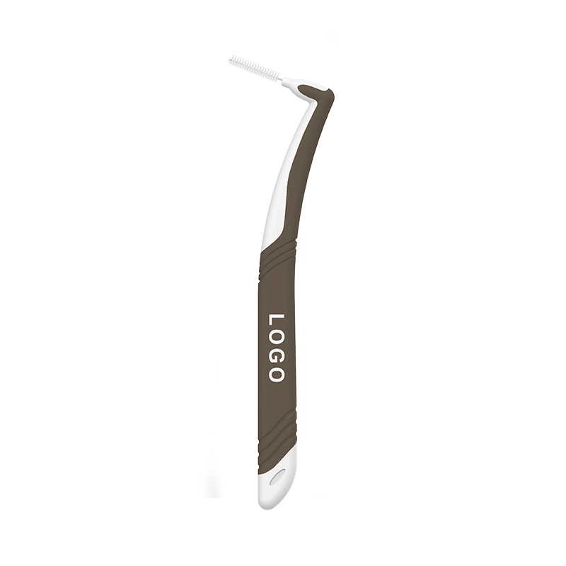 Cepillo de limpieza interdental de nylon de forma L, cepillo interdental de alambre de acero inoxidable para limpieza dental