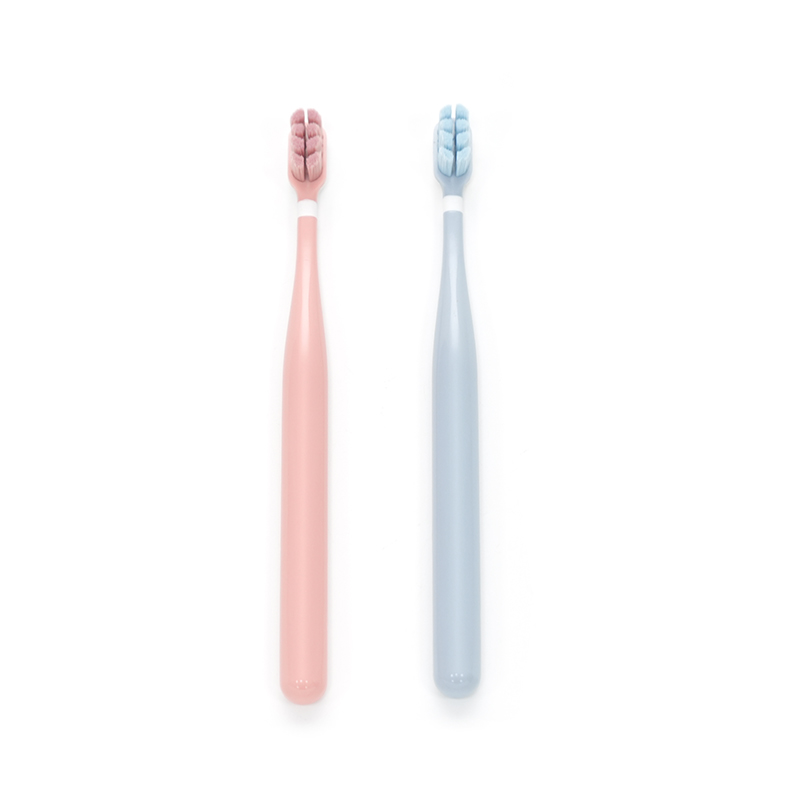 PP Triangle Many Ultra-Fine Soft PBT Bristle Adulto Cepillo de dientes de limpieza profunda para adultos