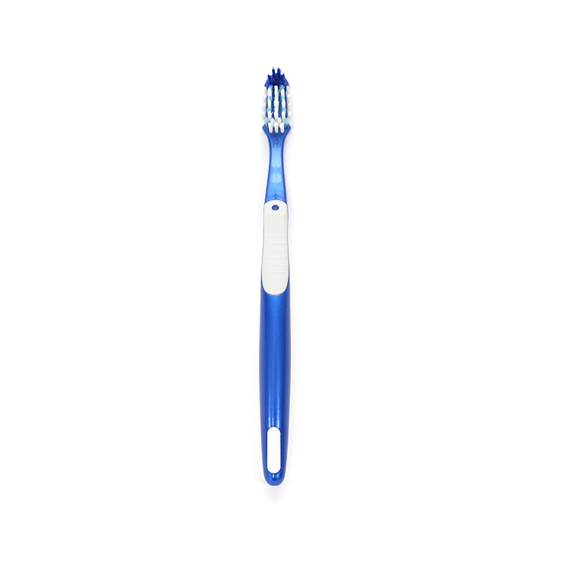 Cepillo de dientes para adultos de limpieza profunda con mango PP/TPE, cerdas ultrafinas suaves PBT+silicona para masaje