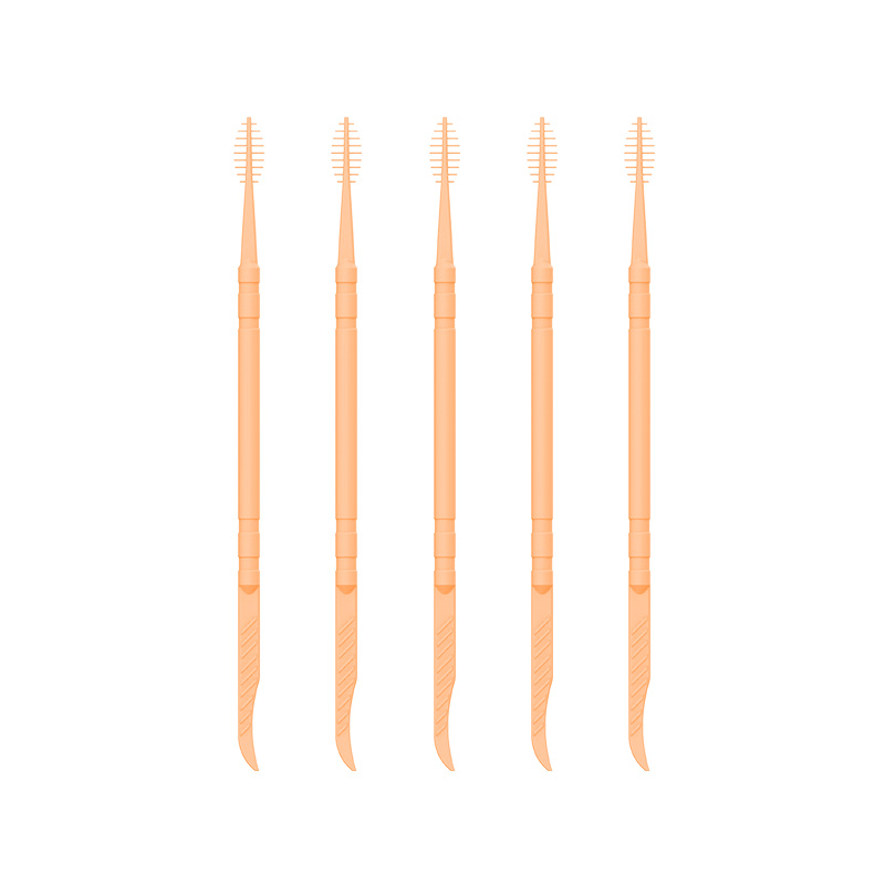 Cepillo interdental suave con cerdas de TPE, 360° de limpieza dental, colorido y ecológico en forma de I / Palillo de dientes
