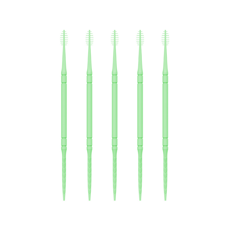 Cepillo interdental suave y reutilizable en forma de I, limpieza completa de dientes, ecológico, cumple con los estándares europeos, colorido / Palillo de dientes